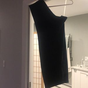 Black American Apparel one shoulder dress